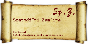 Szatmári Zamfira névjegykártya
